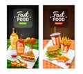 Fast Food 2 Vertical Banners Set Royalty Free Stock Photo