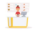 Fast food worker Royalty Free Stock Photo