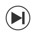 Fast forward button icon. Element of audio player interface. Playback symbol. Vector graphic illustration