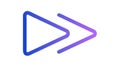 Fast Forward Icon, Dynamic Media Navigation, vector design Generative AI Royalty Free Stock Photo