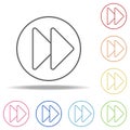 fast forward icon. Elements of web in multi colored icons. Simple icon for websites, web design, mobile app, info graphics Royalty Free Stock Photo