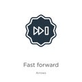 Fast forward icon vector. Trendy flat fast forward icon from arrows collection isolated on white background. Vector illustration Royalty Free Stock Photo