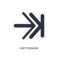 fast forward icon on white background. Simple element illustration from arrows 2 concept Royalty Free Stock Photo