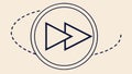 Fast Forward Play Button. Media Controls and Future Progress, vector design Generative AI Royalty Free Stock Photo