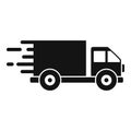 Fast free delivery icon, simple style