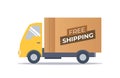 Fast and free shipping delivery truck. Royalty Free Stock Photo