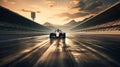 Fast and Furious. F1 Racing Track Roars to Life in Motion. Generative AI