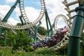 Fast and gigantic roller coaster at Efteling theme park Royalty Free Stock Photo