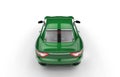 Fast Green Car -Top View Royalty Free Stock Photo