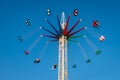 High exciting carousel ride on a funfair Royalty Free Stock Photo