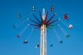 High exciting carousel ride on a funfair