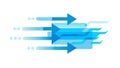 Fast Horizontal Arrows, Speed Data Transfer Icon, vector design Generative AI Royalty Free Stock Photo