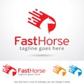 Fast Horse Logo Template Design Vector, Emblem, Design Concept, Creative Symbol, Icon