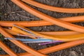 Internet connection fiber optic cable - broadband connection Royalty Free Stock Photo