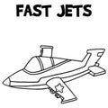 Fast jets with hand draw Royalty Free Stock Photo