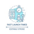 Fast launch times concept icon Royalty Free Stock Photo