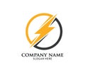 Fast lightning power electricity vector logo design