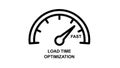 Fast Load Time Optimization Speedometer Icon Royalty Free Stock Photo