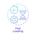 Fast loading blue gradient concept icon