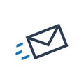 Fast Mail Icon Royalty Free Stock Photo