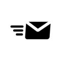 Fast mail icon. Sms sign. Mail delivery symbol. Royalty Free Stock Photo