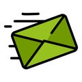 Fast mail icon vector flat Royalty Free Stock Photo