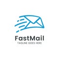 Fast Mail logo design template Royalty Free Stock Photo