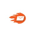 fast mail logo vector icon illustration Royalty Free Stock Photo