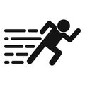 Fast man run icon simple vector. Velocity character