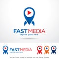 Fast Media Logo Template Design Vector