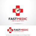 Fast Medic Logo Template Design Vector