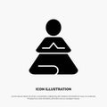 Fast, Meditation, Training, Yoga solid Glyph Icon vector