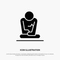 Fast, Meditation, Training, Yoga solid Glyph Icon vector