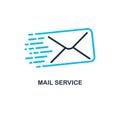 Fast message sending icon. Vector logo mail service.