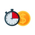 Fast money. Granting a loan in a short time Royalty Free Stock Photo