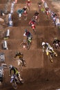 fast motorcycle race in the stadium