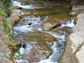 A fast mountain stream of water Royalty Free Stock Photo