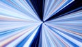 Fast movement through tunnel. Animation. Fast movement through cyber tunnel with neon stripes in space. Dizzying traffic