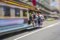 Cable car in Union Sqaure, San Francisco Royalty Free Stock Photo