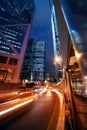 Fast moving cars at night Royalty Free Stock Photo