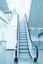 Fast moving escalator Royalty Free Stock Photo