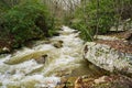 A Fast Moving Mountain Rocky Stream in Goshen Pass, Virginia Royalty Free Stock Photo