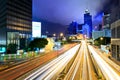 Fast moving traffic in Hong Kong Royalty Free Stock Photo