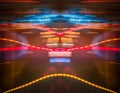 Fast moving traffic light trails at night in bangkok Royalty Free Stock Photo