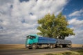 Fast moving truck Royalty Free Stock Photo