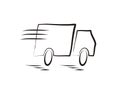 Fast moving truck Royalty Free Stock Photo