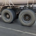 Fast moving truck tires, Kalyan Royalty Free Stock Photo