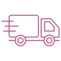 Fast moving truck with wind lines Royalty Free Stock Photo