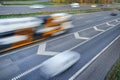 Fast moving vehicles at motion blur