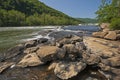 Fast Moving Water on a Mountain River Royalty Free Stock Photo